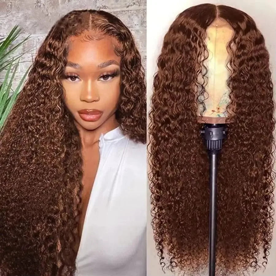 Chocolate Brown Deep Wave Wig