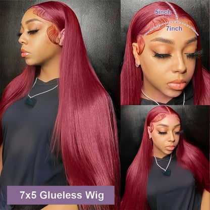 99J Glueless Human Hair Wig