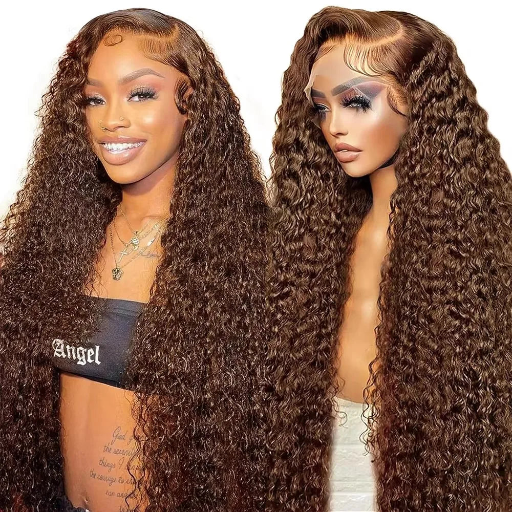 Chocolate Brown Deep Wave Wig