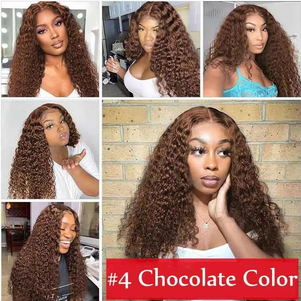 Chocolate Brown Deep Wave Wig