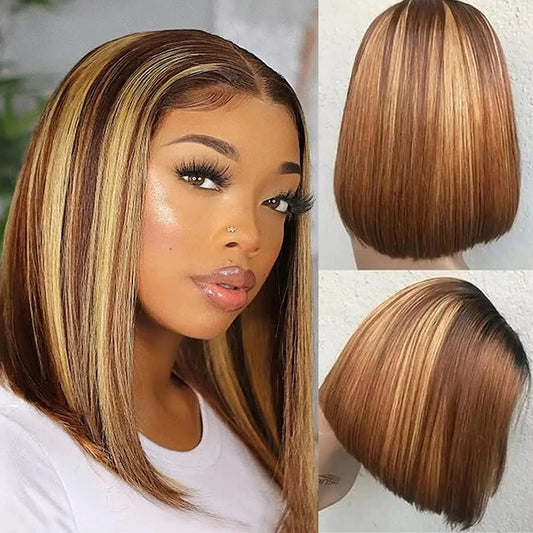 Honey Blonde Bob Wig