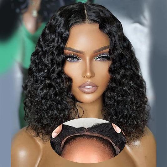 Curly Short Bob Water Wave Wig