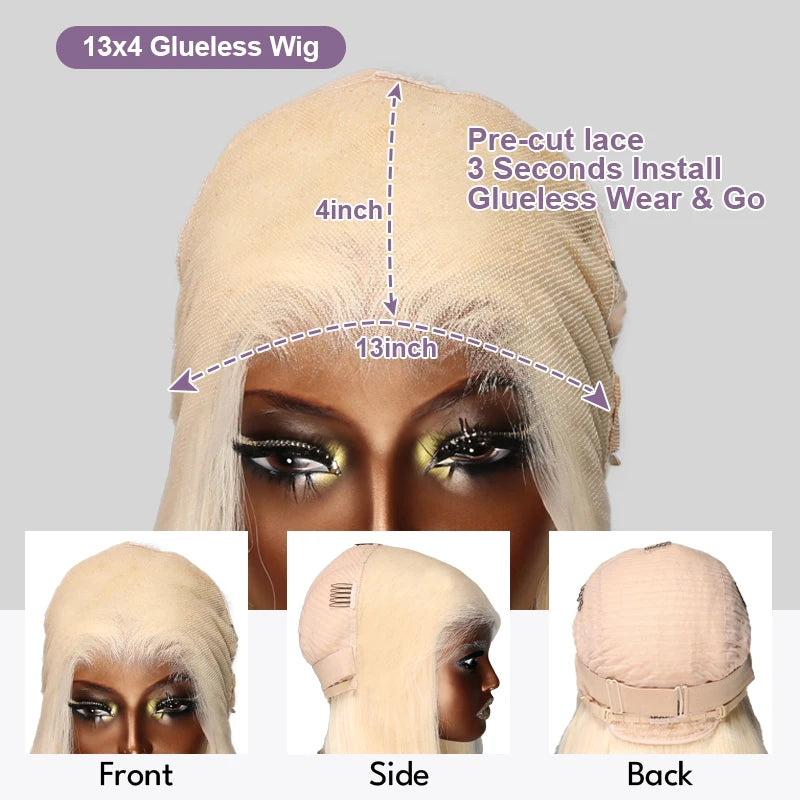 Pre-Cut Honey Blonde Wig