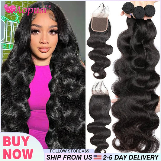 Body Wave Hair Bundles with Closure